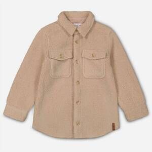 NEW DEUX PAR DEUX kids' flap pocket sherpa shacket in beige
